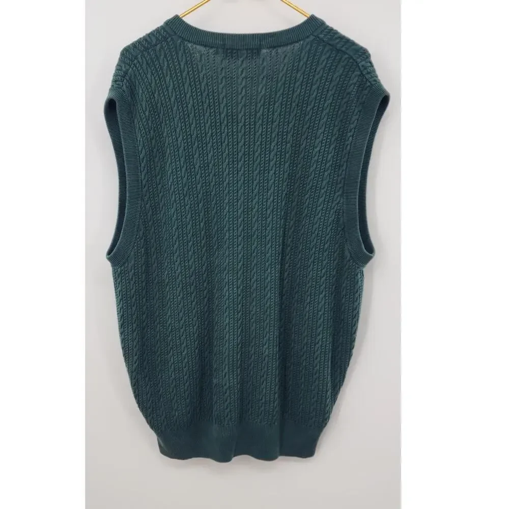 Men's Agusta National Golf‎ Shop Masters 100% Spun Silk Sweater Vest XL Green